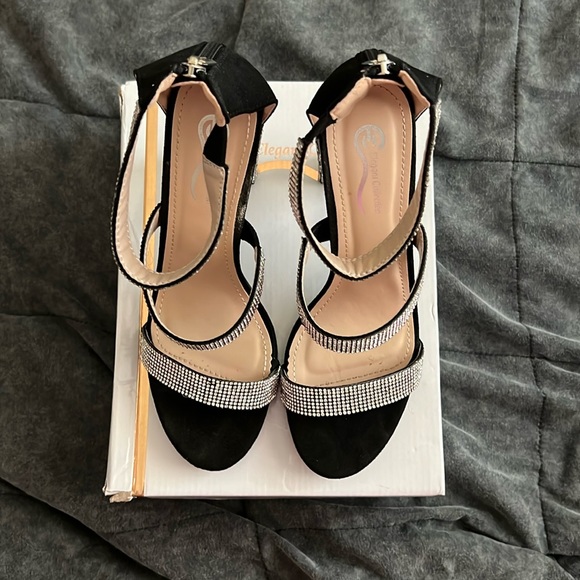 Black Rhinestone Heels - Picture 2 of 4